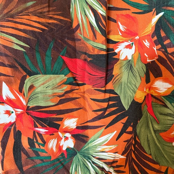 Vintage 1960s Tropical Floral shift dress with belt size xs. - Picture 9 of 10